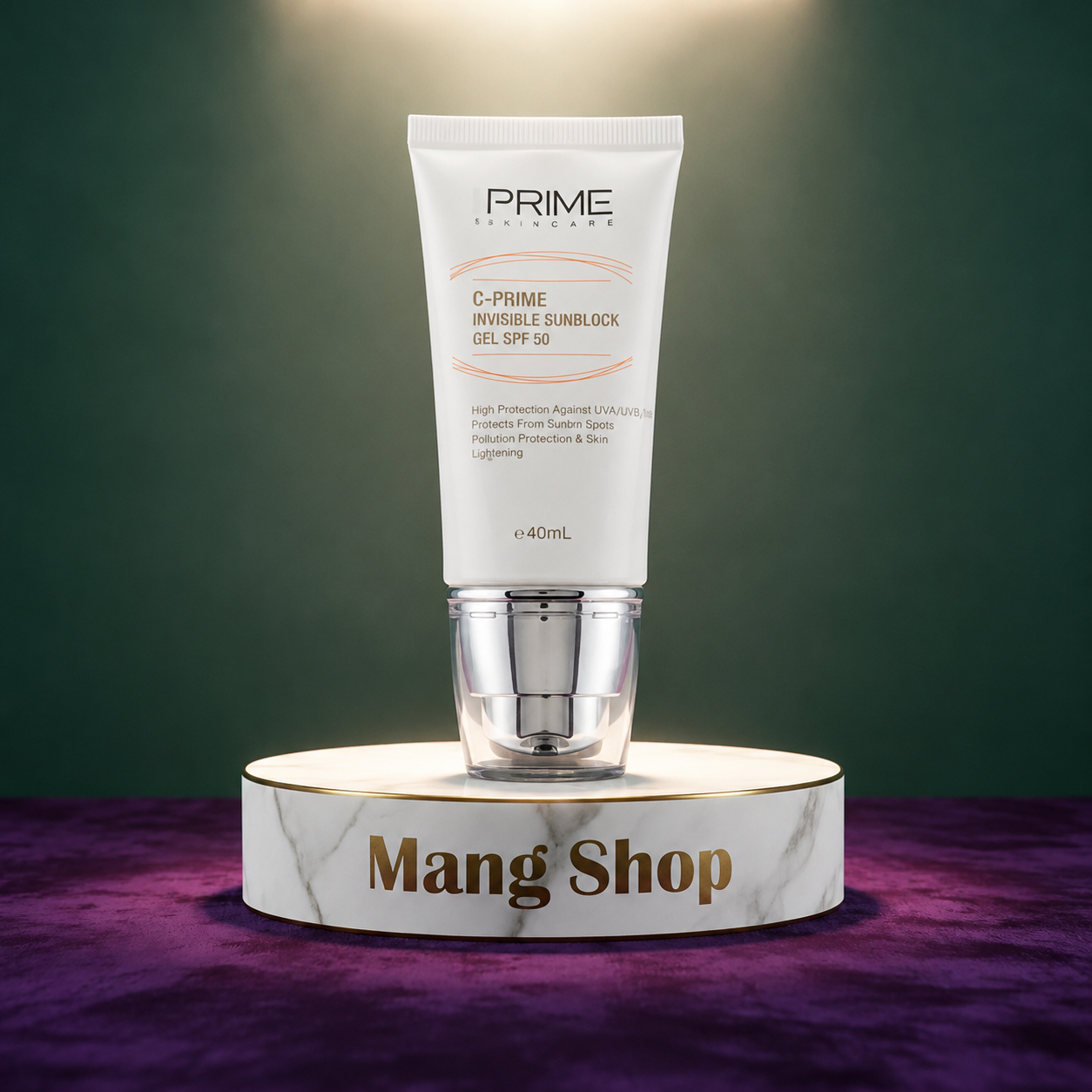 ژل ضد آفتاب پرایم بی رنگ SPF50 حاوی ویتامین سی حجم 40 میل
